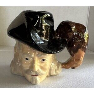 Figural Buffalo Bill Toby Mug Jug  Byron Molds 1973 Hand Painted Vintage